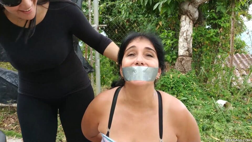 Pantyhose Hooded Latina BBW Hogtied And Transported In The Backseat — gallery-1