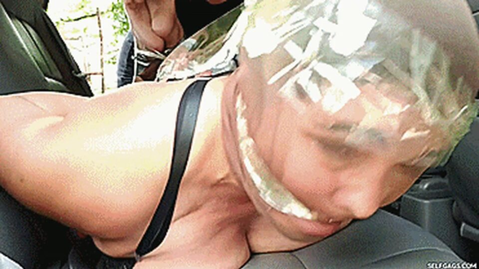 Pantyhose Hooded Latina BBW Hogtied And Transported In The Backseat — gallery-7