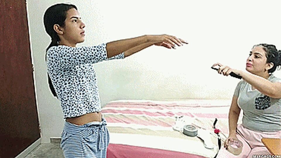 Remote Controlled Into Tight Self-Bondage By Dominant Big Step-Sister — gallery-1