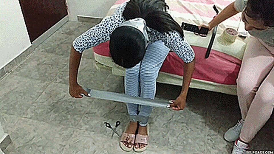 Remote Controlled Into Tight Self-Bondage By Dominant Big Step-Sister — gallery-3