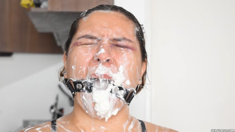 Ring Gagged And Messy Whipped Cream Humiliation — gallery-5