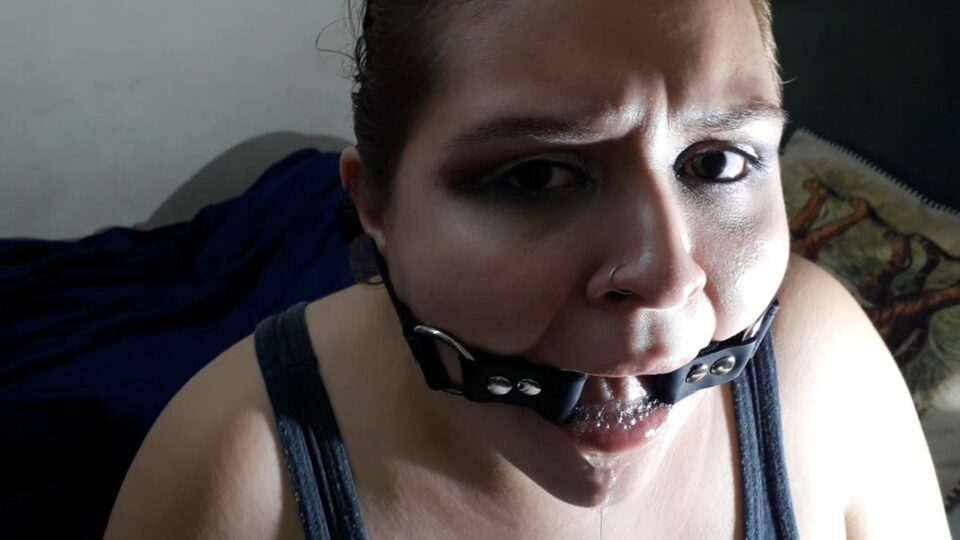 Ring Gagged Panty Mouth Stuffing — gallery-1
