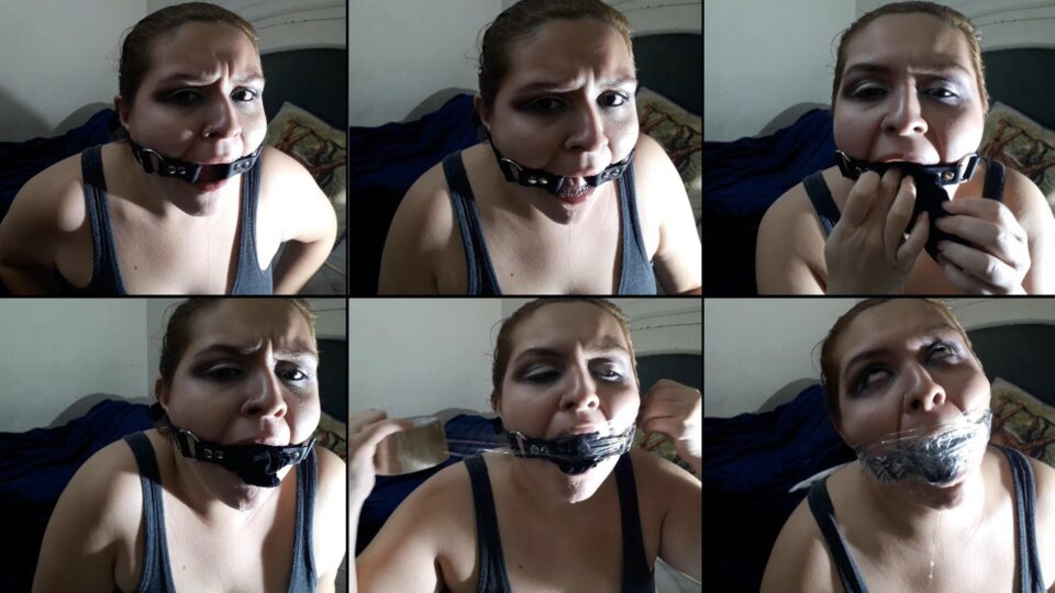 Ring Gagged Panty Mouth Stuffing — poster