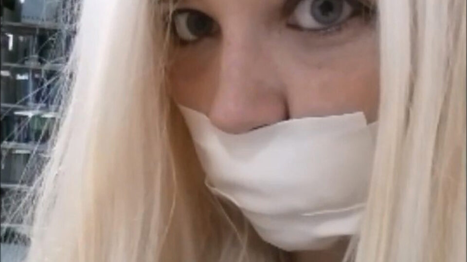 Self-Gagged In Public Library — gallery-5