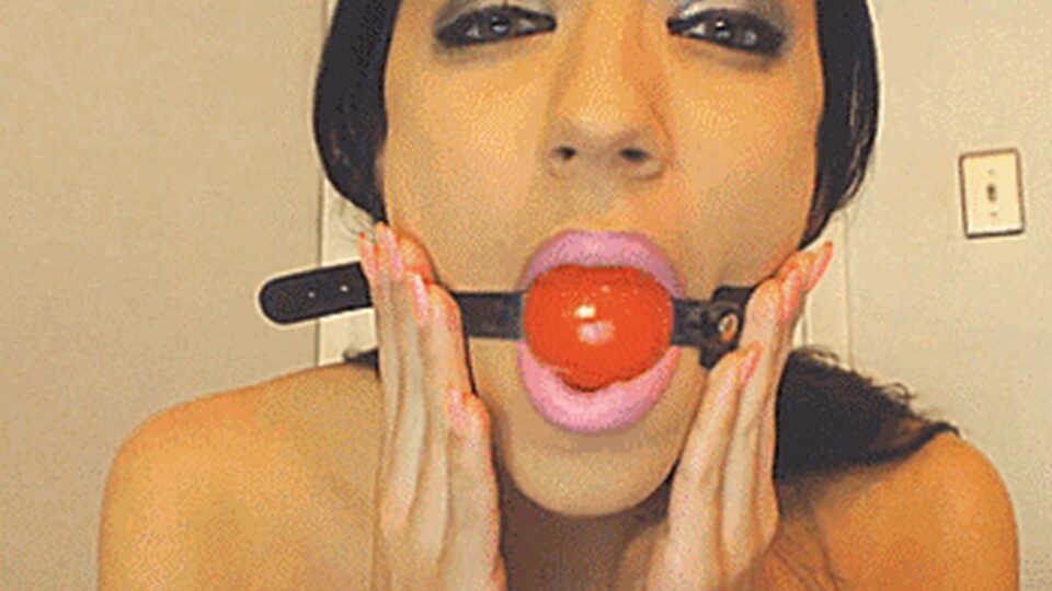 Self Gagged Latina Slut — gallery-7