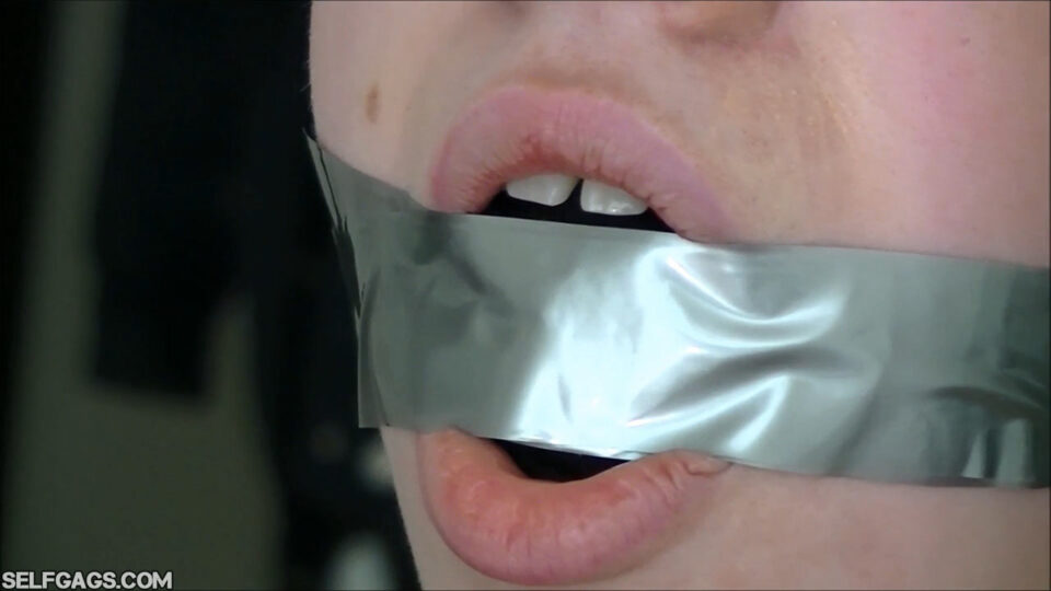 Self-Gagged & Moaning: Mouth-Filling Gags Makes Her Horny! — gallery-2