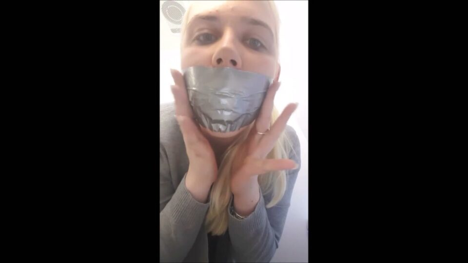 Self-Gagged On An Airplane! — poster