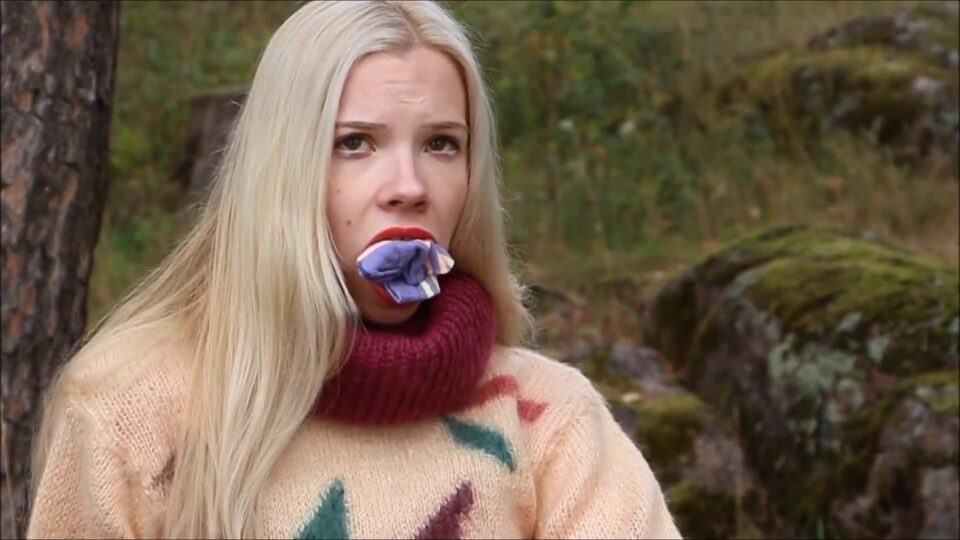 Sensually Self Gagged Blonde — gallery-5