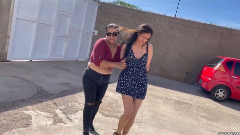 Sexy Shoplifter Tied Up By Undercover Police Woman And Her Gag Loving Girl — gallery-1