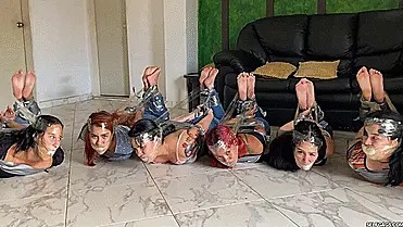 Six Girls Tied Up, Gagged and Hogtied by Mary the Catgirl! — gallery-1