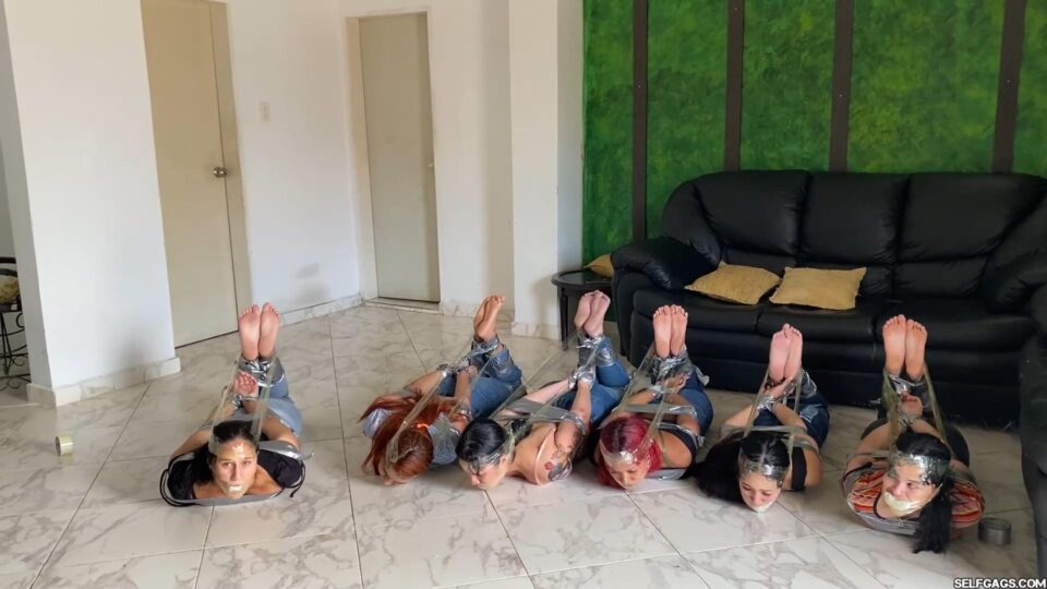 Six Girls Tied Up, Gagged and Hogtied by Mary the Catgirl! — gallery-8
