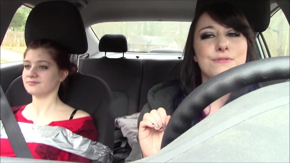 Skanky Little Stepsister:taken for a Ride Bound and Gagged by Bossy Big Stepsister! — gallery-1