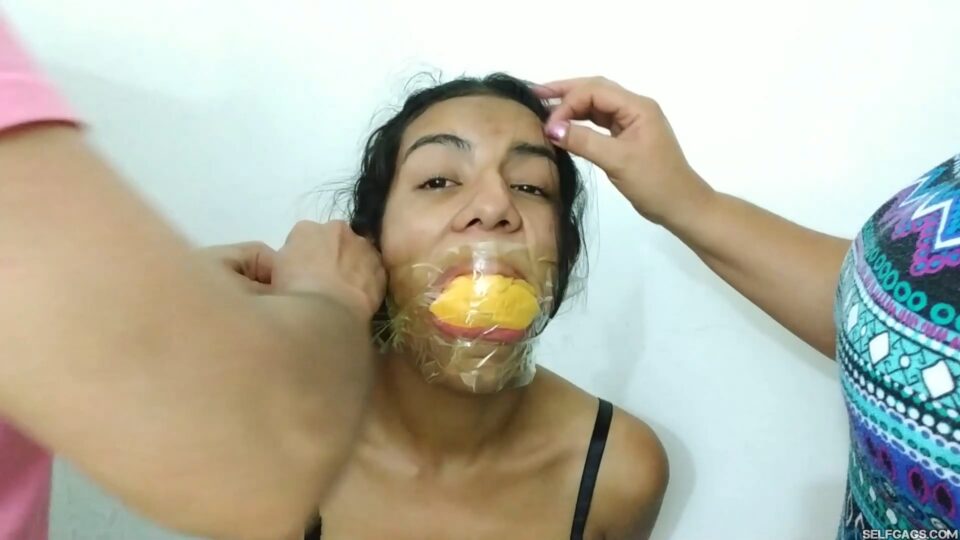 Sponge Gagged And Pantyhose Encased For Toe Sucking By Two Crazy Latina MILFs! — gallery-3