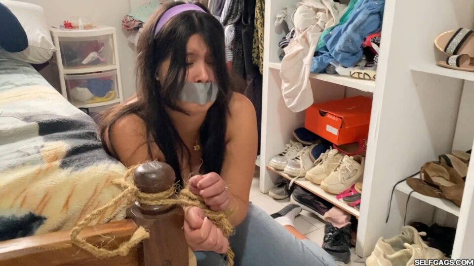 Staircase Struggles: Roommates Bound and Gagged — gallery-1