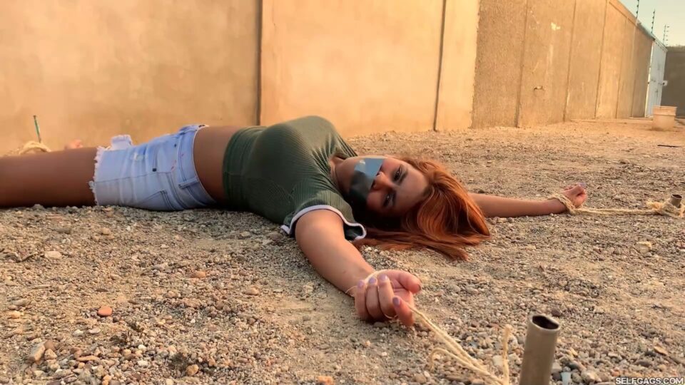 Stakeout Bondage: Three Hot Girls Tied Spreadeagle To The Ground! — gallery-6