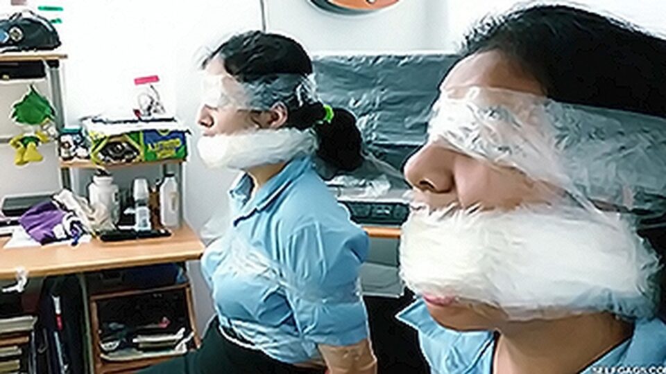 Tape Selling Latina School Girls Monstrously Wrap Gagged By A Ruthless MILF! — gallery-6