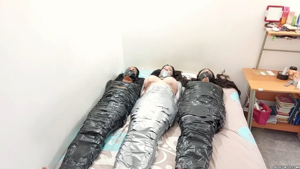 Three Struggling Bondage Mummies — gallery-6