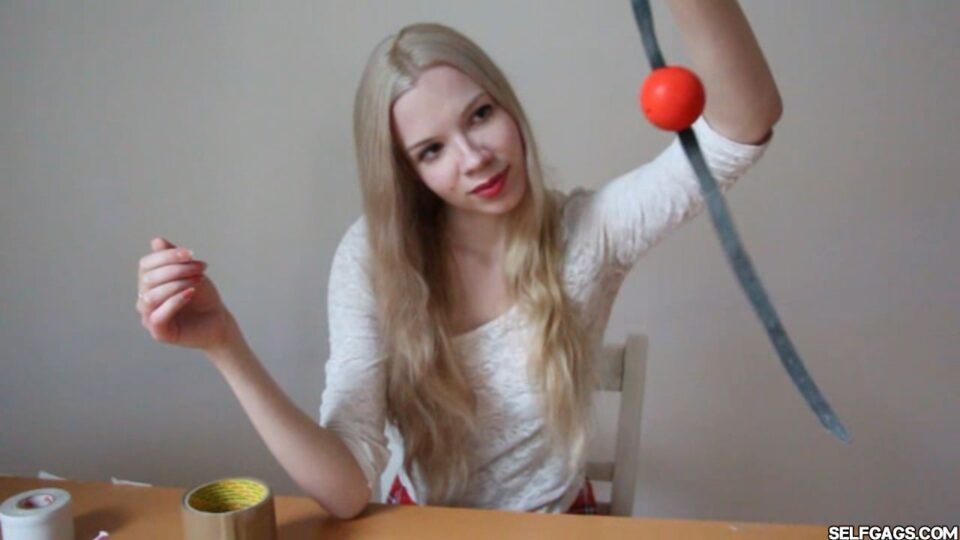 Young Scandinavian Babe Self-Gagged For The Very First Time — gallery-1