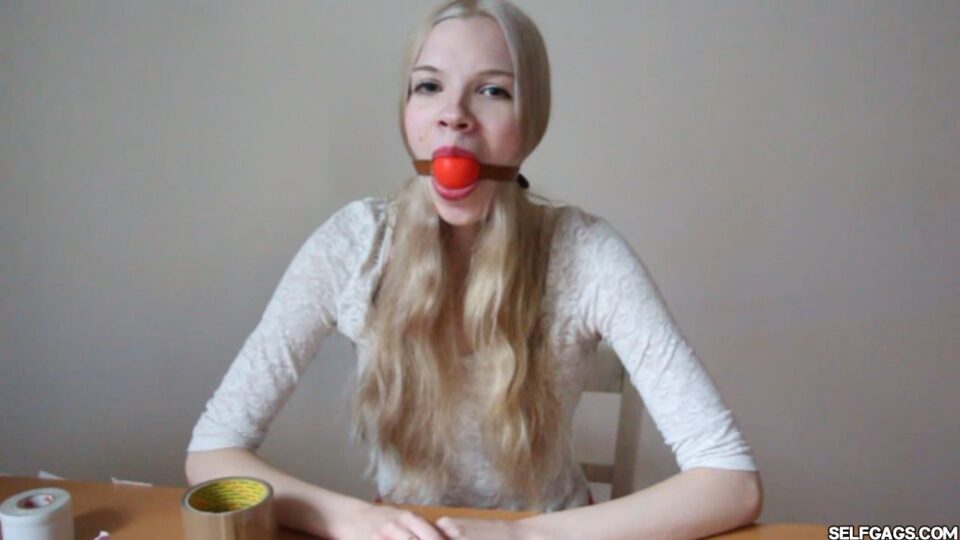 Young Scandinavian Babe Self-Gagged For The Very First Time — gallery-3